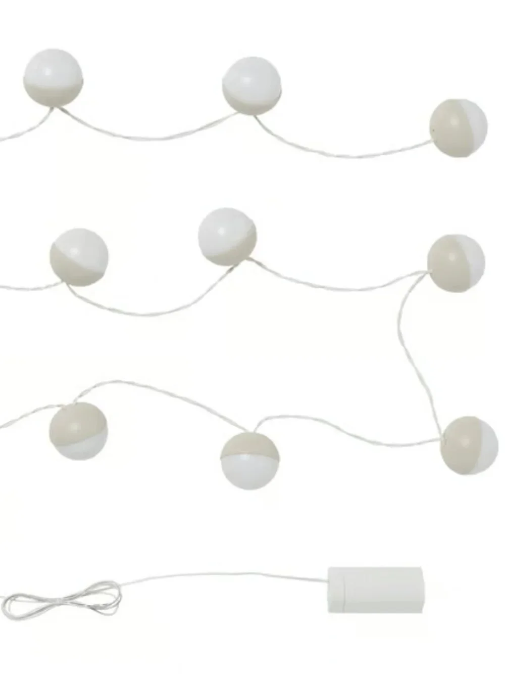 SOLVINDEN 706.192. LED string light with 12 lights, battery operated/beige white